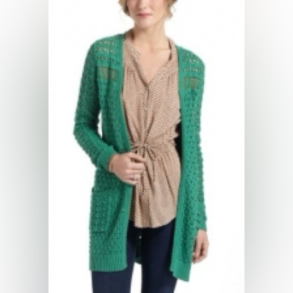 Anthropologie Far and Away Cardigan Large Petite